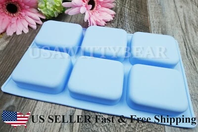 Прямоугольные силиконовые формы для мыла с закругленными краями для выпечки сделай сам для выпечки тортов  - Изображение 1 из 4