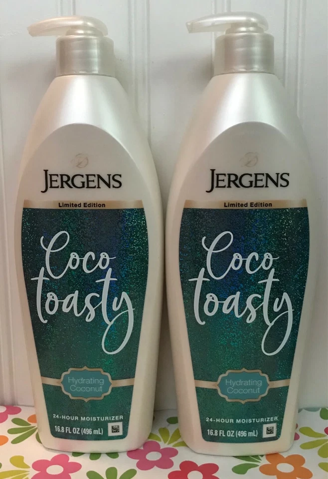 Holiday Limited Edition 2 Jergens Coco Toasty Berry & Bright 24hr Moisturizer