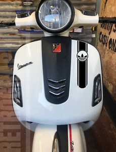 Vespa GTS Bein-Schild Streifen Aufkleber Sticker Roller Sport 300mm SCHWARZ OO4- - Bild 1 von 8