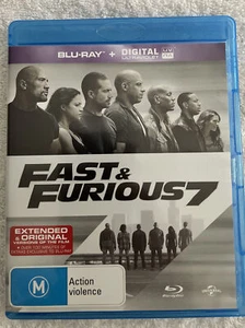 Fast & Furious 7 (Blu-ray, 2015) Extended And Original VGC - Picture 1 of 4