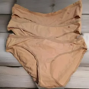 Vintage Victoria's Secret Beige Hiphugger Panties Size Large 3 Pairs - Picture 1 of 5