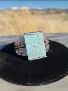 Robert Lee Morris Soho Turquoise & Suede Multi-Row Cuff Bracelet - Picture 1 of 10