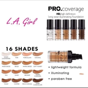 L.A. GIRL PRO COVERAGE ILLUMINATING FOUNDATION - FULL SHADES UK BEST SELLER - Picture 1 of 17