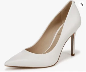 New! NIB Sam Edelman Women's Hazel Pump, 8 W - Bright White, Leather - Picture 1 of 12