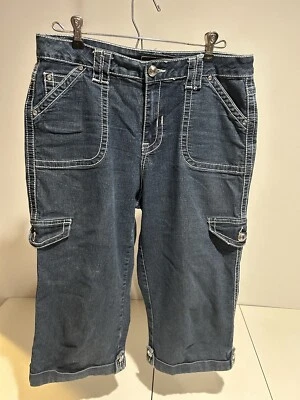 Shorts jeans feminino CAT9 tamanho 12 - Imagem 1 de 4