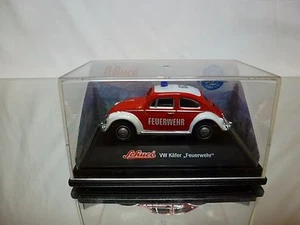 SCHUCO JUNIOR VOLKSWAGEN BEETLE FIRE ENGINE FEUERWEHR -1:60?- GOOD IN BOX - 197 - Picture 1 of 3