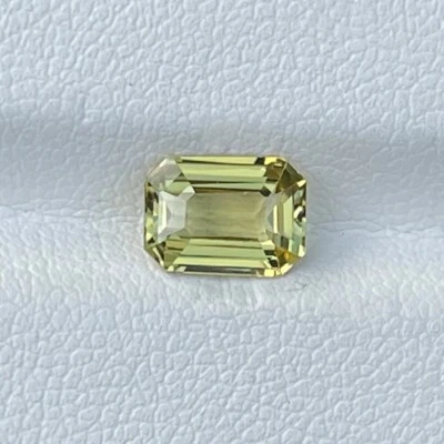 Натуральный неотапливаемый желтый хризоберилл 1,52 карата изумруд огранка VVS Шри-Ланка драгоценный камень россыпью - Изображение 1 из 4