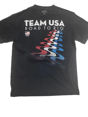 Team USA Road to Rio Olympics mens size Medium shirt navy blue - Image 1 of 4