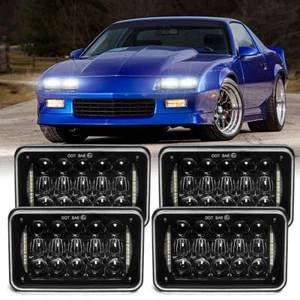 For Chevy Camaro 86-92 K10 K20 K30 4x6" LED Headlights Halo DRL Hi-Lo Beam 4pcs - Bild 1 von 13