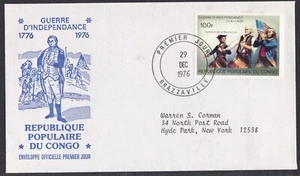 CONGO PEOPLE'S REP 1976 FIRST DAY COVER "SPIRT OF '76" AMERICAN BICENTENNIAL - Picture 1 of 1