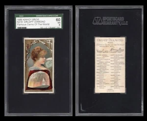 1889 N218 KINNEY FAMOUS GEMS OF THE WORLD '"ORLOFF DIAMOND " SGC 60 1603 - Picture 1 of 1