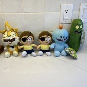 Adult Swim 10" Rick and Morty Plush Set of 5 Official Stuffed Figures - Picture 1 of 4