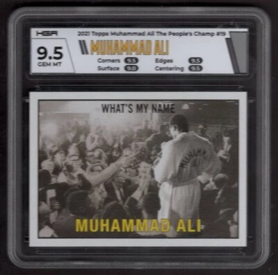 2021 Topps Muhammad Ali HGA 9.5 Gem Mint SAY MY NAME, B*TCH! A.I. 4 x 4 Slab - Image 1 of 2