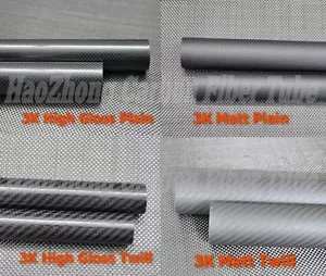 3k Carbon Fiber Tube 5mm 6mm 7 8mm 9mm 10mm 11 12mm x500mm carbon tubing/pipe UK - Picture 1 of 10