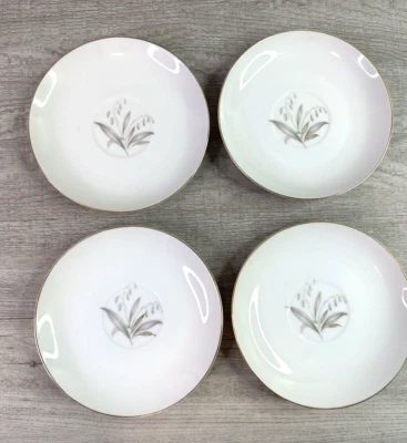 Lote 4 Platos Platillo Taza de Té Kaysons Fine China Golden Rhapsody 1961 Solo 5 3/4" Foto 1 de 4