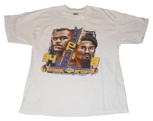 Vintage 2001 Kobe Bryant Shaquille O'Neal Lakers Back To Back Run T-Shirt XL - Picture 1 of 7