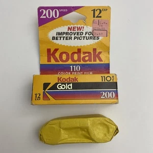 EXPIRED Kodak Gold 200 110 Color Print Film 24 Exp. Sealed + Unmarked Cartridge - Picture 1 of 3
