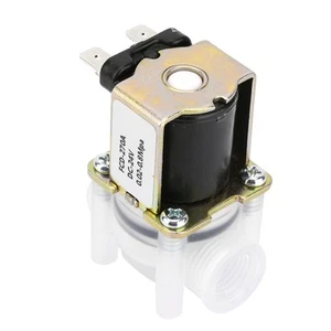1/4in Normally Closed N/C Type 24V DC Plastic Solenoid Valve For Pure New - Picture 1 of 7