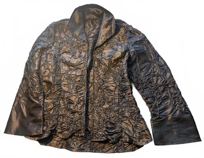 Chaqueta para mujer Samuel Dong bronce satinado texturizado Foto 1 de 4
