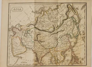 1812 folding map Asia Cadell & Davies Strand copper plate outline hand coloring - Picture 1 of 12