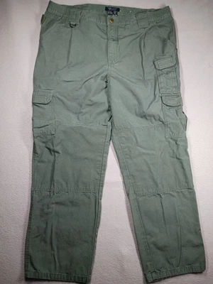 Pantalones cargo tácticos 5.11 74251 40X30 de lona verde-ropa de trabajo resistente y campo  Foto 1 de 4