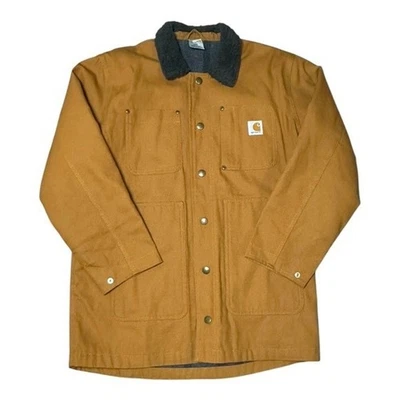Chaqueta de trabajo aislada para jóvenes Carhartt cuello Sherpa tostado talla grande 14/16 Foto 1 de 4