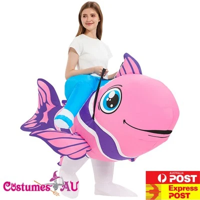 Disfraz de pez inflable para adultos paseo inflable divertido animales marinos disfraces carnaval Foto 1 de 4