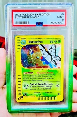 2002 Pokemon Expedition Butterfree Holo 🦋✨ PSA 9 - w/ MELON 🍈 GRADEDGUARD 😍 - Image 1 of 3