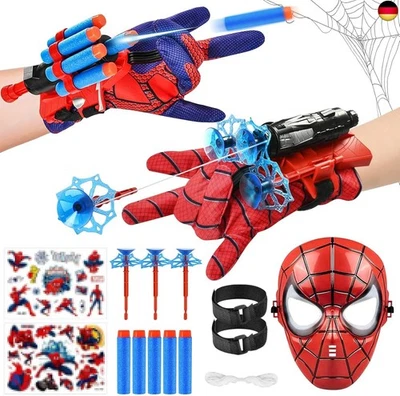 MARKE TAUFE 2 Set Spiderm Launcher Handschuh,Spiderm Handschuhe,Super Spiderm Launcher,Kids