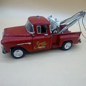 Superior 1:24 1955 Chevy Stepside Die Cast Model Tow Truck Red - Picture 1 of 20