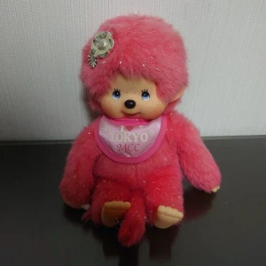 RARE Monchhichi S Size I Love Tokyo Pink Celeb Glitter Japan Exclusive Used - Bild 1 von 2