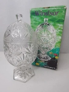 Windsor Luminarc Candy Dish Bombonera Easter Egg Bonbonniere 8.5" - Picture 1 of 8