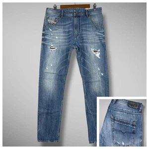 Diesel Krayver Jeans Men's 31x32 Slim Carrot Fit Distressed Faded Y2K Italy - Picture 1 of 15