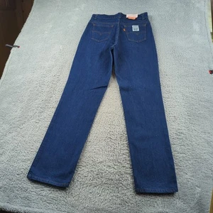 VTG 80s Levis Jeans Girls Plus 12 1/2 28x29 Blue Dark Wash Straight Orange Tab - Picture 1 of 20