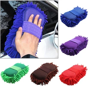 Toalla de lavado de manos automática para automóvil guantes de lavado de microfibra coral esponja herramienta de limpieza EE. UU. - Imagen 1 de 18