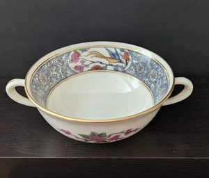 Vtg Lenox Ming Birds P16 China Cream Flat CREAM SOUP BOUILLON CUP Double Handles - Picture 1 of 11