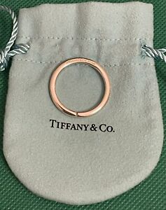 Tiffany & Co. 28.3mm Round SplitRing Sterling Silver .925 KeyChain KeyRing