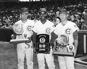 1967 Chicago Cubs Ron Santo Ernie Banks Randy Hundley 8 X 10 Photo Picture - Picture 1 of 1