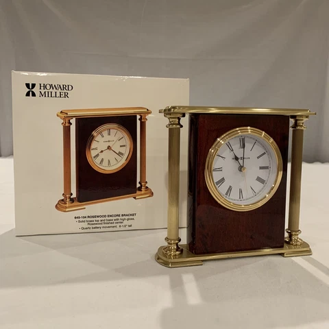 Howard Miller Rosewood Encore Bracket Tabletop Quartz Clock 645104 (MSRP $276) Cover