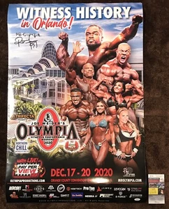 BIG RAMY HAND SIGNED 24X36 OLYMPIA WEEKEND POSTER WITH JSA COA - Picture 1 of 4
