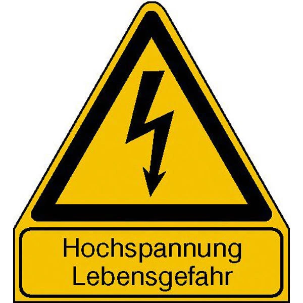 SIGNSAFETY® Schild Hochspannung Lebensgefahr Warnschild versch. Größen + Materialien