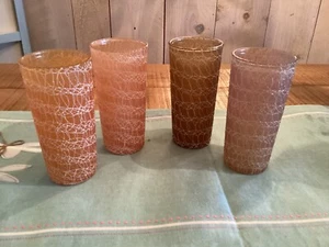 MCM Spaghetti String Multicolor - Set of 4 Tumblers/glasses 6 1/2” 1950s Vintage - Picture 1 of 3