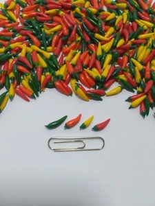 15 Barbie Dollhouse Miniature Mini Chili Pepper Vegetable Food Lot Hand made. M1 - Picture 1 of 10