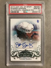 2015 Leaf Legends Of Sport Summer Sanders #/5 Emerald Foil AUTO PSA 10 Olympics