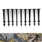 50Pcs Garden Fixed Pegs Easily Anti Insect Stakes Pegs Ground Nail Black Plastic