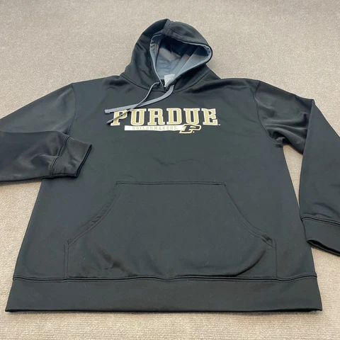 Purdue Boilermakers Sweatshirt Mens Large Sweater Hoodie Pullover College Logo Cover