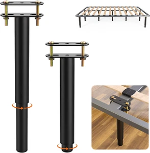(2PCS) 10~17 Inch Adjustable Height Center Support Leg for Bed Frame, Steel Bed  - Picture 1 of 9