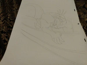 Marvel animation cels  Art Marvel Comics ULTIMATE SPIDERMAN layout LIZARD MAN A4 - Picture 1 of 5