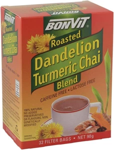 Bonvit Roasted Dandelion Turmeric Chai Blend Tea, 32 Filter Bags - Picture 1 of 12