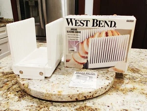 West Bend 6600X Bread Loaf Slicing Guide Collapsible White Folding 17 Slots Bake - Picture 1 of 2